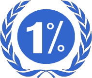 1% logo